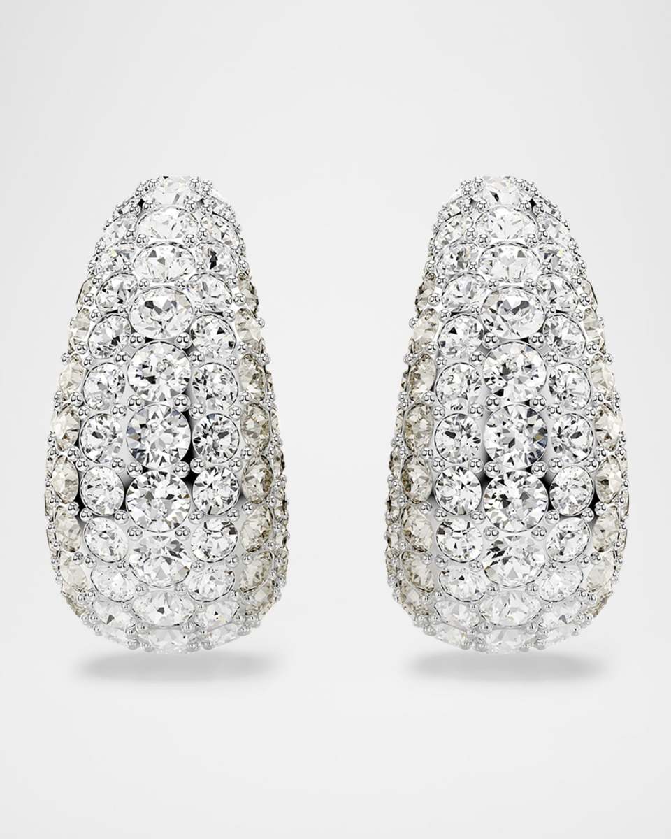 Sublima Rhodium-Plated Clear Pave Crystal Earrings